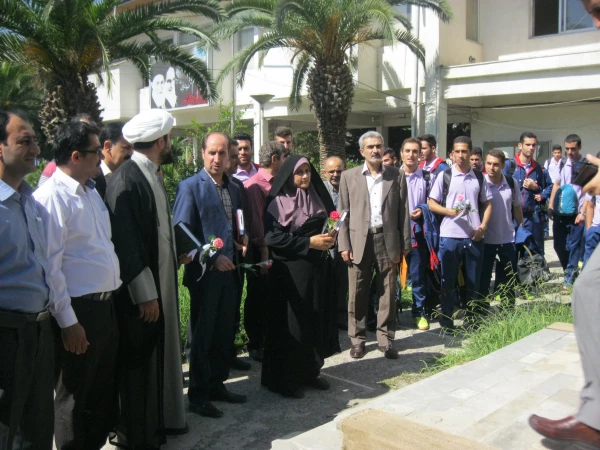 مراسم بدرقه کاروان ورزشی پردیس امام علی (ع) گیلان