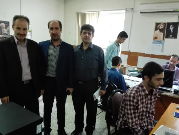 بازدید جناب آقای مصطفی پور رئیس حراست اداره کل آموزش و پرورش از روند مصاحبه علمی