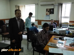 بازدید جناب آقای مصطفی پور رئیس حراست اداره کل آموزش و پرورش از روند مصاحبه علمی