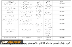 برنامه امتحانی استخدامی آموزش و پرورش  ماده 28