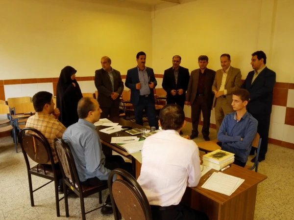 بازدید جناب آقای حاجتی مدیر کل آموزش و پرورش و آقای امجدی معاون پژوهشی و آقای مصطفی پور رئیس حراست استان