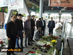 تجدید میثاق  مسئولین پردیس امام علی (ع) با شهدای دفاع مقدس و مدافع حرم