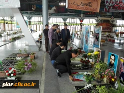 تجدید میثاق  مسئولین پردیس امام علی (ع) با شهدای دفاع مقدس و مدافع حرم