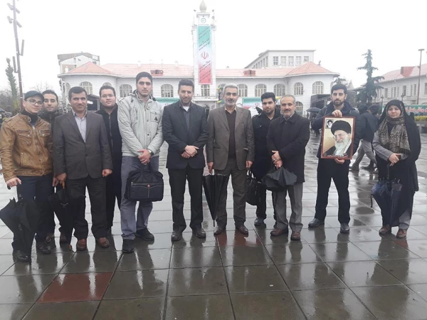 راهپیمایی مردم رشت در محکومیت اغتشاشات اخیر فتنه گران در کشور