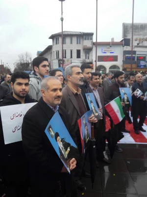 راهپیمایی مردم رشت در محکومیت اغتشاشات اخیر فتنه گران در کشور