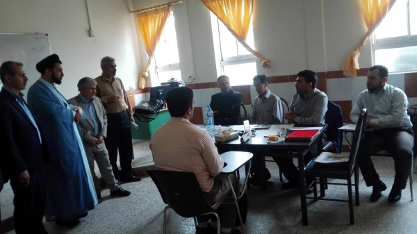 بازدید دکتر اعلائی رئیس پردیس امام علی (ع) از روند مصاحبه آزمون استخدامی  ماده 28