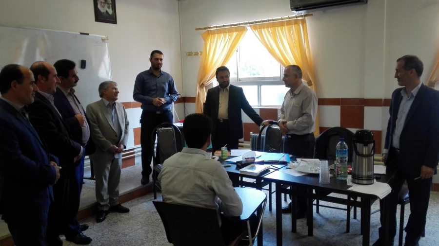 بازدید دکتر امجدی معاون پژوهشی اداره کل آموزش و پرورش گیلان از روند مصاحبه