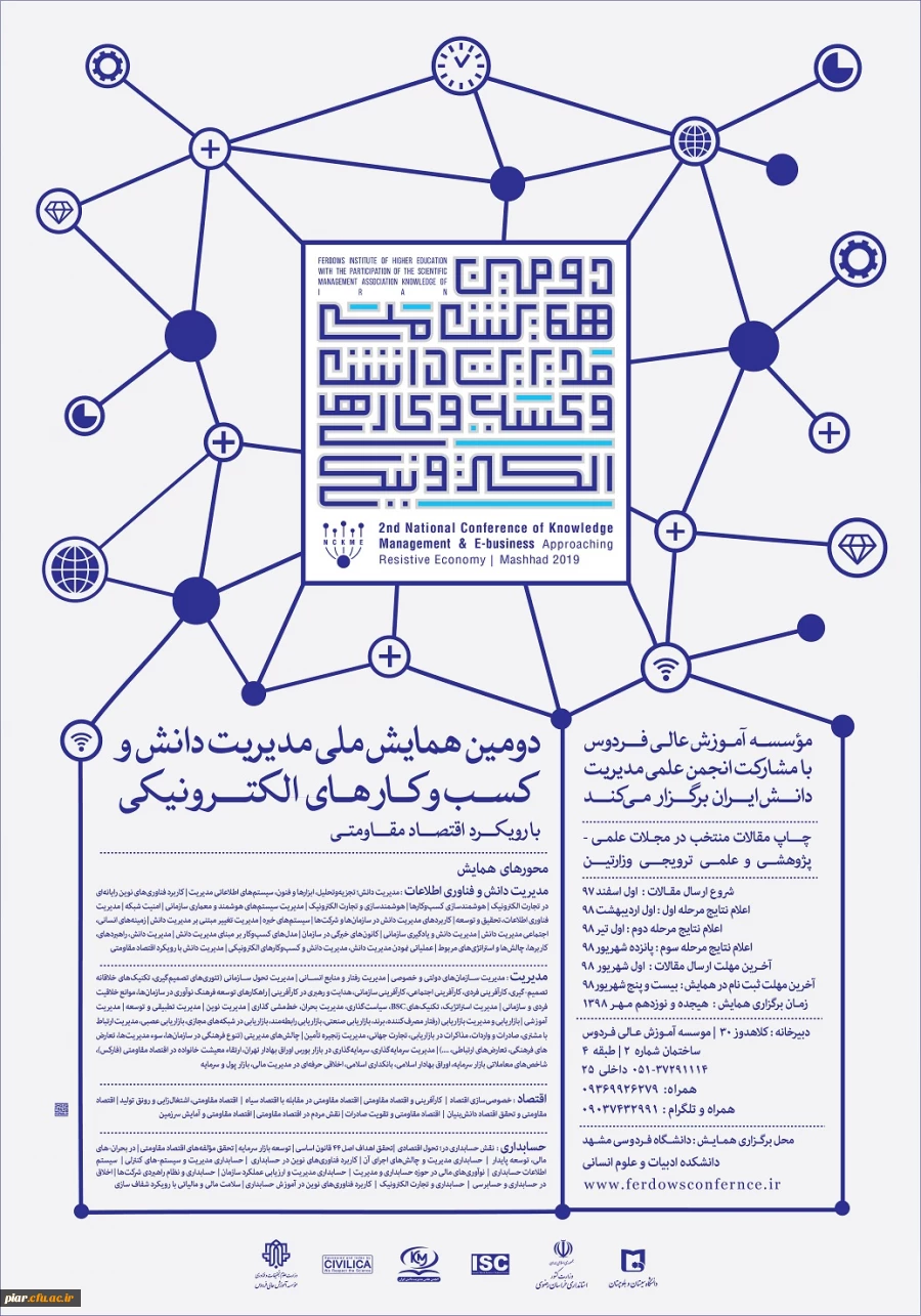 همایش ملی مدیریت دانش و کسب و کار الکترونیکی با رویکرد اقتصاد مقاومتی  4