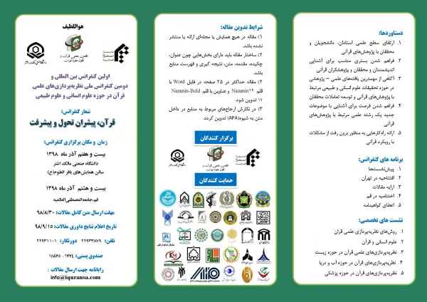 اولین کنفرانس بین المللی نظریه پردازی های علمی قرآن در حوزه علوم انسانی و طبیعی  7